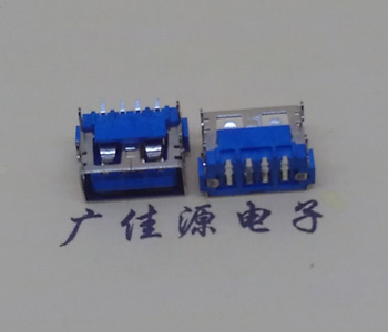 河池AF短体10.0接口 蓝色胶芯 直边4pin端子SMT