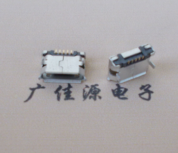 河池Micro USB卷口 B型(无柱）插板脚间距6.4普通端子
