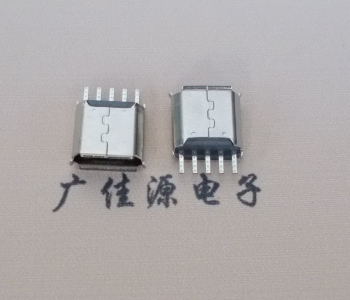 河池Micro USB接口 母座B型5p引脚焊线无后背