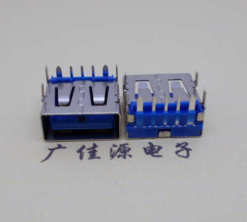 河池 USB5安大电流母座 OPPO蓝色胶芯,快速充电接口
