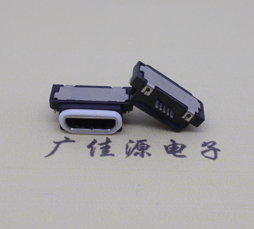 河池micro usb5pin防水接口 沉板 0.8卧式防水母座