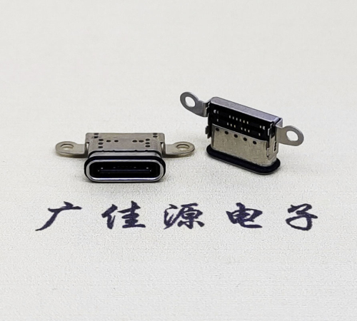 河池USB 3.1C口.TYPE-C16P防水双排贴插座带螺丝孔