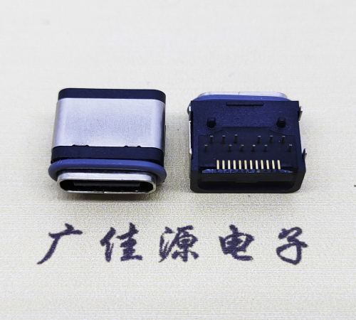 河池防水TYPE-C24Pin卧式母座. 额定电流3A电压20VV 
