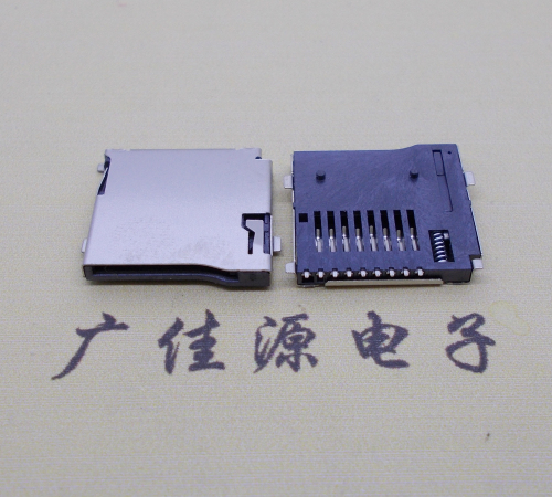 河池 厂家直销TF-卡座9p自弹网络储存卡座尺寸规格齐全