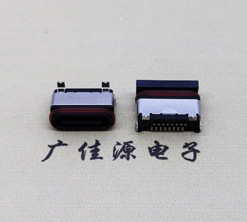 河池TYPE-C16P立贴防水母座接口.6.5/6.8设计尺寸规范