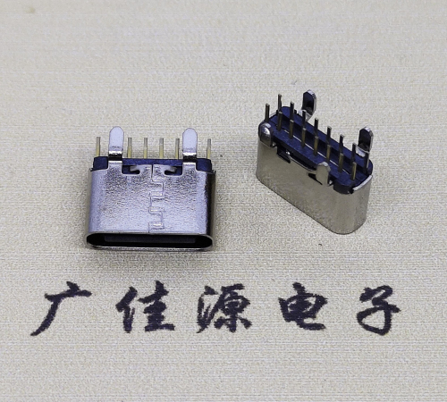 河池USB 3.1TYPE C直插母座16Pin引脚图正负极规范