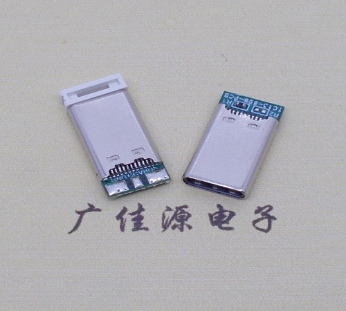 河池USB TYPE-C24P公头带PCB板三个焊点 外壳拉伸式单充电款