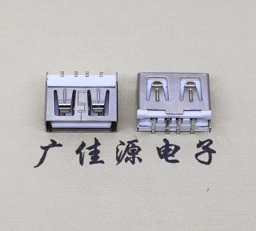 河池usbA母立贴10.0mm短体 DIP立插式连接器接口